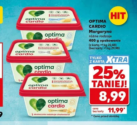 Margaryna Optima Cardio original promocja w Kaufland