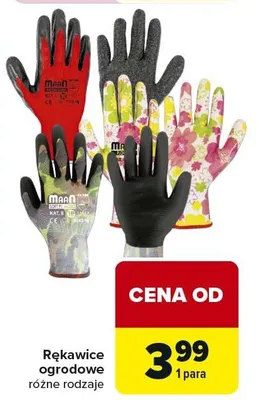 Rękawice ogrodowe różne rodzaje promocja w Carrefour