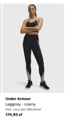 Legginsy Under Armour czarne promocja w Lounge by Zalando