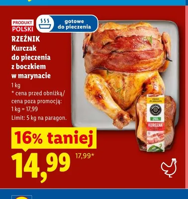 Kurczak do pieczenia z boczkiem w marynacie Rzeźnik promocja w Lidl