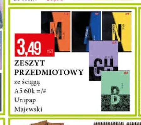 Zeszyt przedmiotowy ze ściągą A5 60-kartkowy promocja w Leclerc