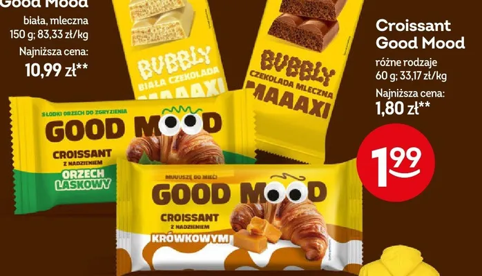 Croissant z nadzieniem krówkowym Good Mood promocja w Żabka
