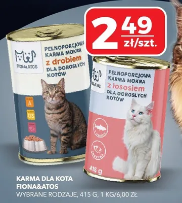 Karma dla kota pełnoporcjowa mokra z dorosłych kotów promocja w Top Market