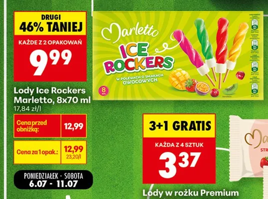 Lody Ice Rockers Marletto promocja w Biedronka