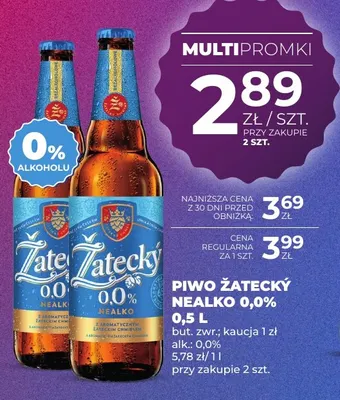 Piwo bezalkoholowe Žatecký Nealko promocja w Duży Ben
