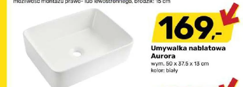 Umywalka nablatowa Aurora promocja w Bricomarche
