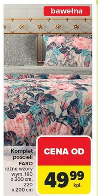 Komplet pościeli Faro różne wzory wym. 160 x 200 cm, 220 x 200 cm promocja w Carrefour