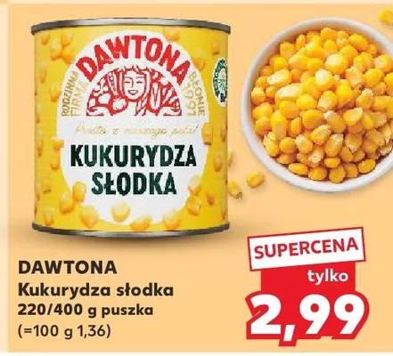 Kukurydza słodka puszka promocja w Kaufland