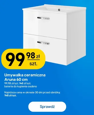 Umywalka ceramiczna Aruna 60 cm promocja w Castorama