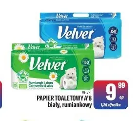 Papier toaletowy biały Velvet promocja w Tomi Markt