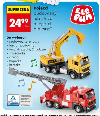Pojazd budowlany lub służb miejskich die cast promocja w Biedronka