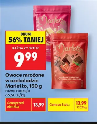 Owoce mrożone w czekoladzie Marletto promocja w Biedronka