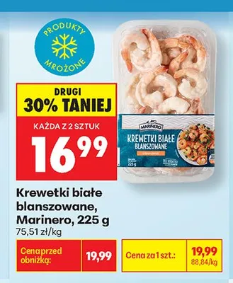 Krewetki białe blanszowane Marinero promocja w Biedronka