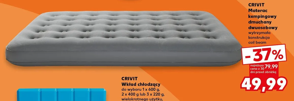 Materac kempingowy dmuchany dwuosobowy Crivit promocja w Kaufland