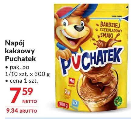 Napój kakaowy Puchatek promocja w Makro