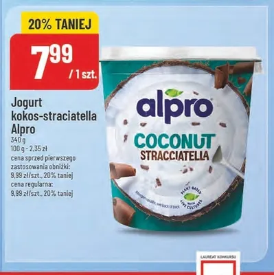 Jogurt kokos-straciatella Alpro promocja w POLOmarket