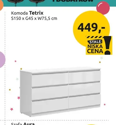 Komoda Tetrix promocja w Black Red White