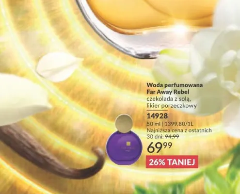 Woda perfumowana Far Away Rebel promocja w AVON