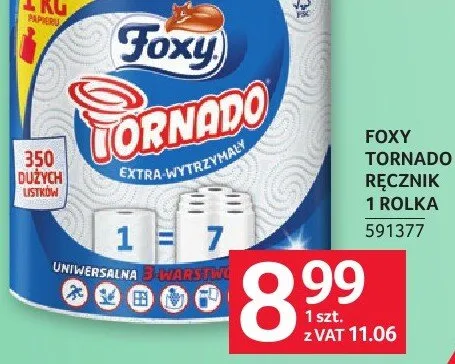 Ręcznik Foxy Tornado 1 rolka promocja w Selgros