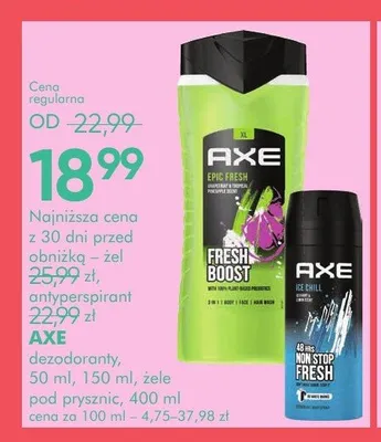 Dezodorant Axe Ice Chill promocja w Super-Pharm