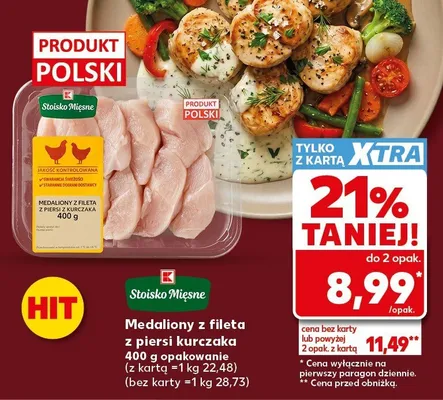 Medaliony z fileta z piersi kurczaka Stoisko Mięsne promocja w Kaufland