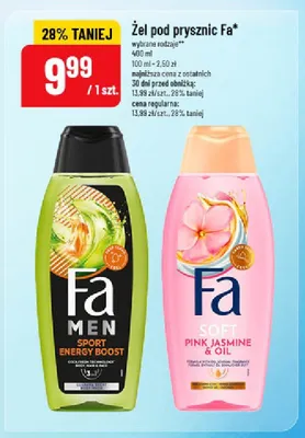 Żel pod prysznic Fa Soft Pink Jasmine & Oil promocja w POLOmarket