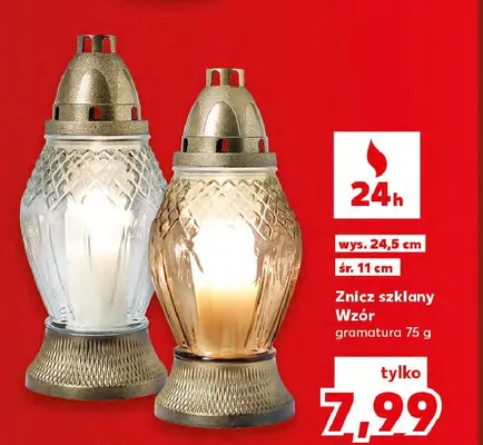 Znicz szklany Wzór promocja w Kaufland