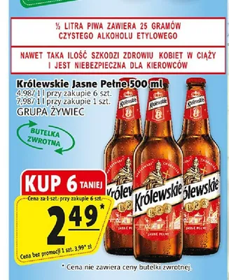Piwo Królewskie Jasne Pełne promocja w Prim Market