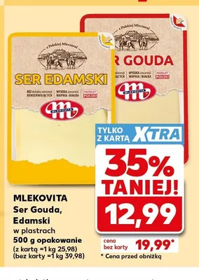 Ser Edamski w plastrach Mlekovita promocja w Kaufland