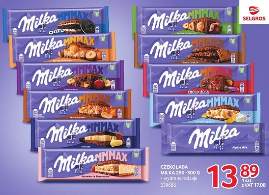 Czekolada Milka Alpine Milk promocja w Selgros