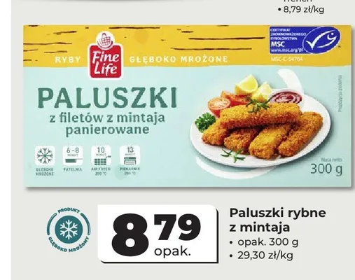 Paluszki rybne z mintaja Fine Life promocja w Odido