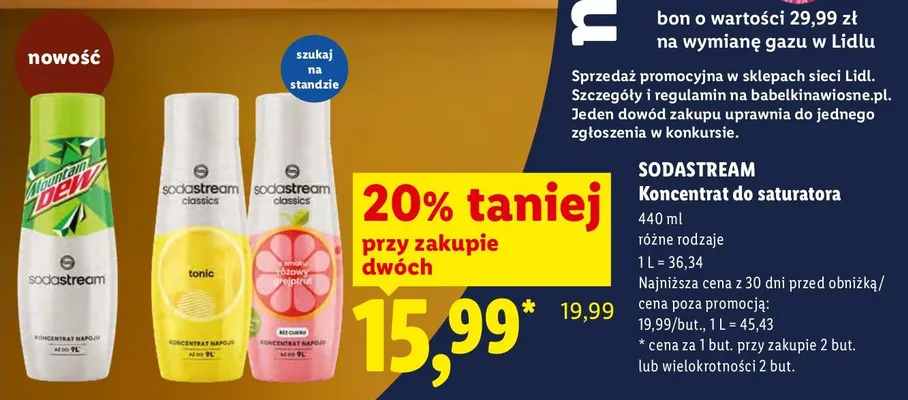 Koncentrat do saturatora promocja w Lidl