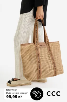 Duża torebka shopper Nine West promocja w CCC