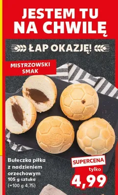 Bułeczka piłka z nadzieniem orzechowym promocja w Kaufland