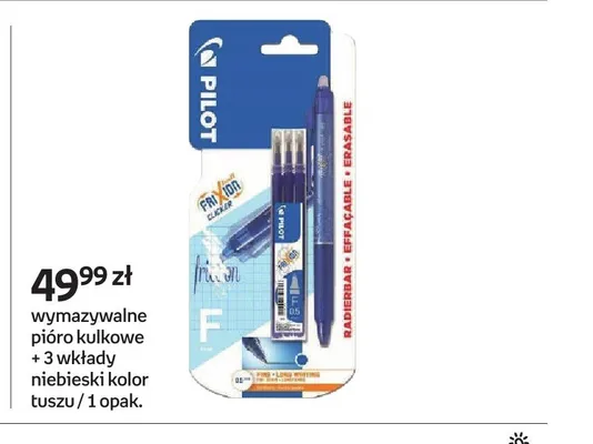 Wymazywalne pióro kulkowe Pilot Frixion Clicker promocja w Empik