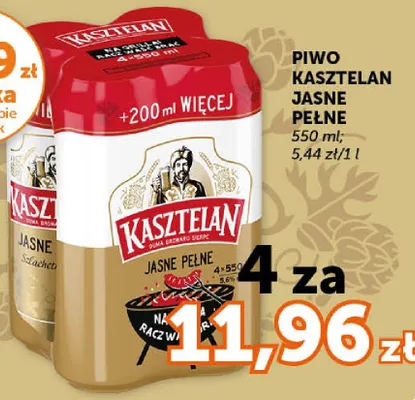 Piwo Kasztelan Jasne Pełne promocja w Groszek