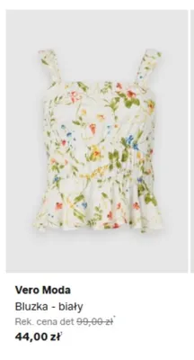 Bluzka Vero Moda biały promocja w Lounge by Zalando