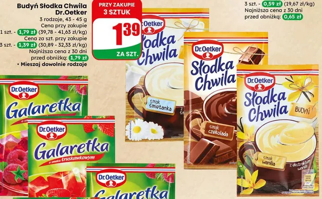 Budyń Słodka Chwila smak wanilia promocja w Dino