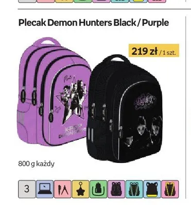 Plecak Demon Hunters Purple promocja w Empik