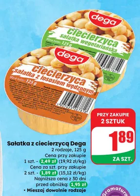 Sałatka z ciecierzycą i łososiem wędzonym promocja w Dino