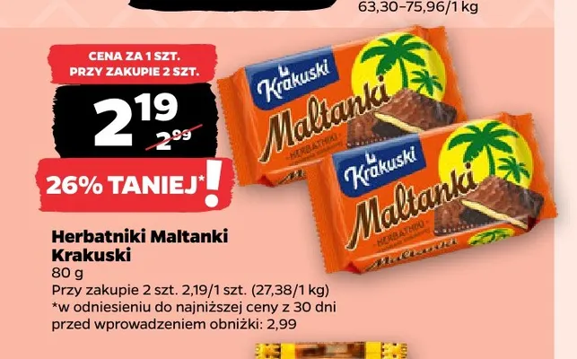 Herbatniki Maltanki Krakuski promocja w Netto