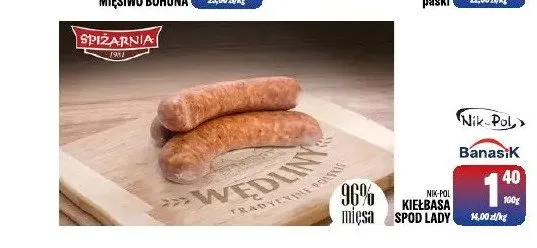 Kiełbasa spod lady Nik-Pol promocja w Tomi Markt