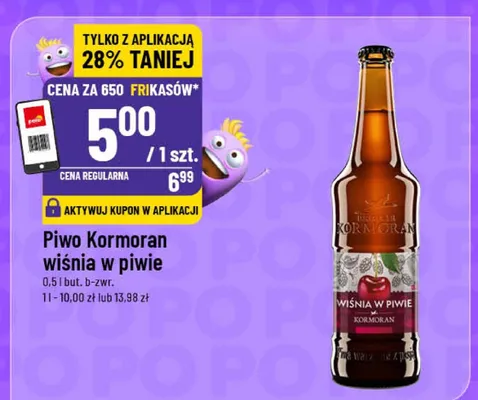 Piwo Kormoran wiśnia w piwie promocja w POLOmarket