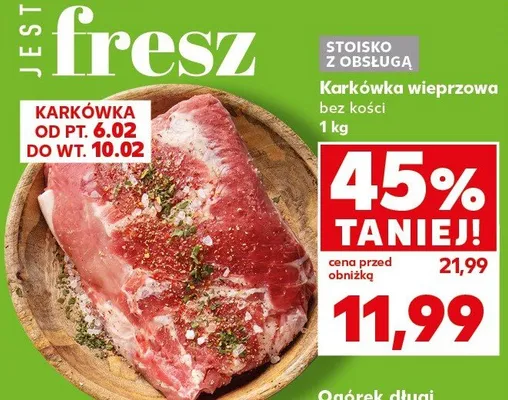 Karkówka wieprzowa bez kości promocja w Kaufland