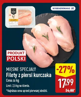 Filety z piersi kurczaka Mięsne Specjały promocja w Aldi