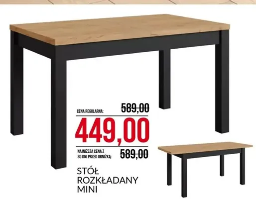 Stół rozkładany mini Abra Meble promocja w Abra Meble