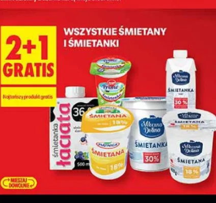 Śmietana Piątnica 18% promocja w Biedronka