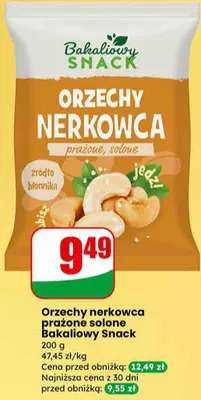 Orzechy nerkowca prażone solone promocja w Dino