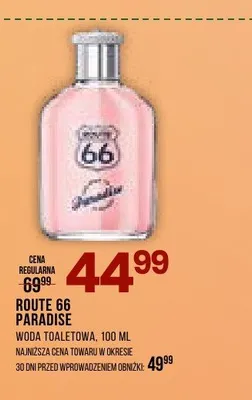 Woda toaletowa Route 66 Paradise promocja w Drogerie Natura