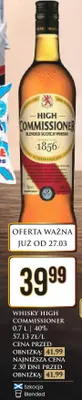 Whisky High Commissioner promocja w Dino
